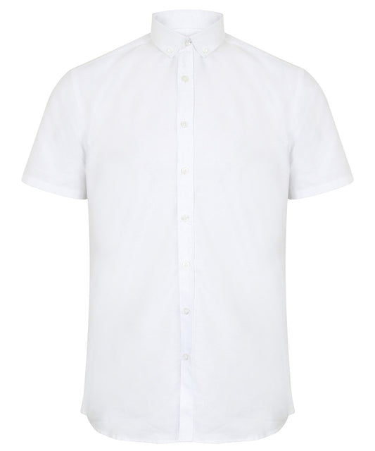 Henbury Modern Short Sleeve Oxford Shirt