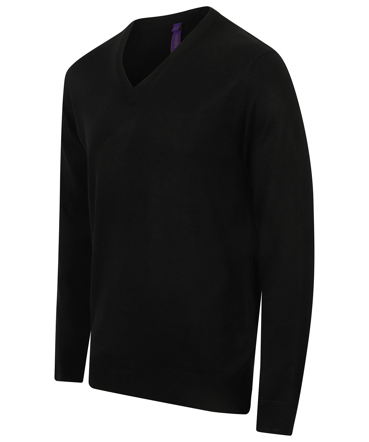 Henbury Cashmere Touch Acrylic V-Neck Jumper