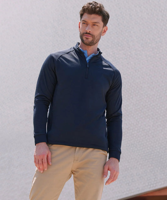 Henbury ¼ Zip Top With Wicking Finish