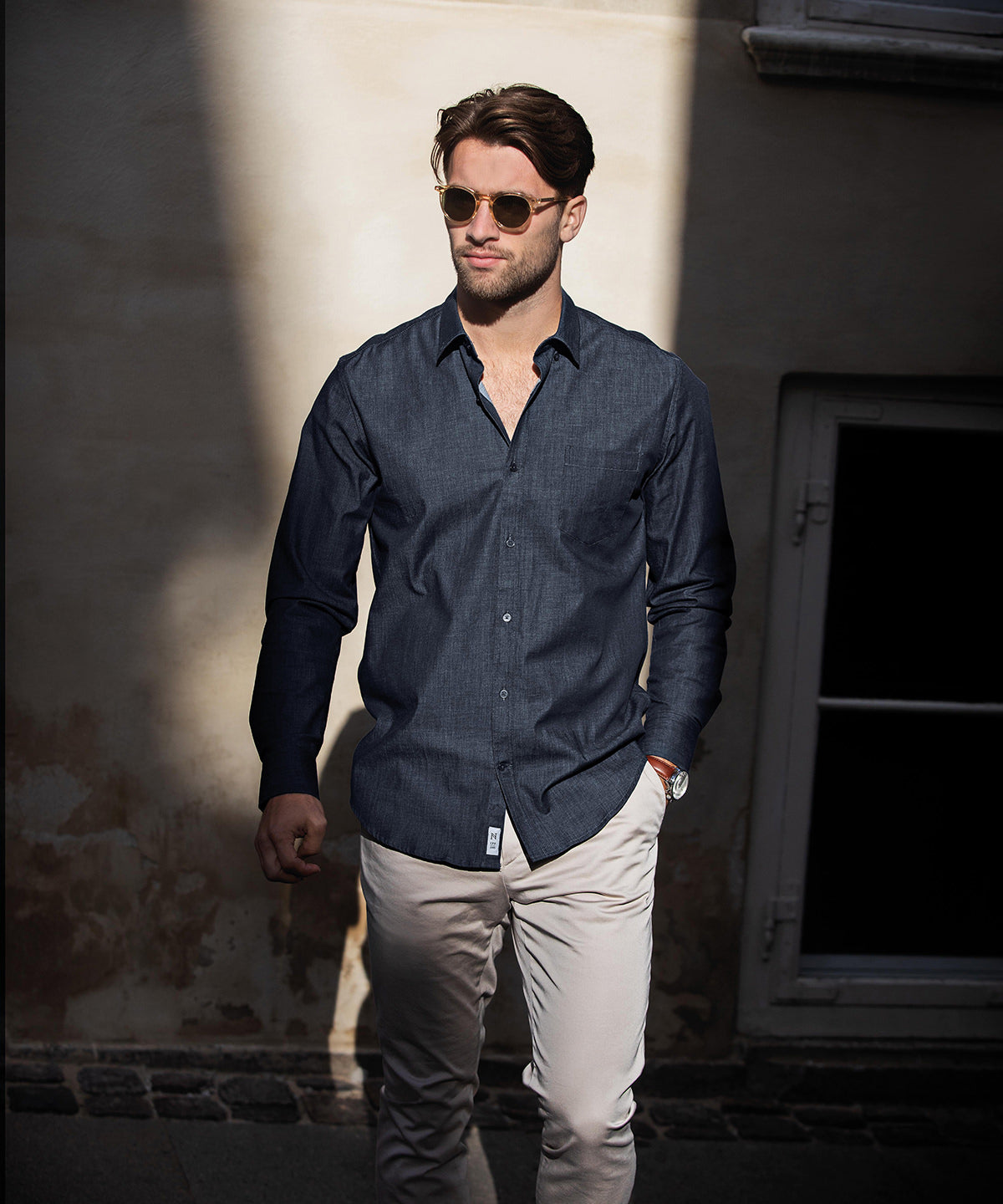 Nimbus Torrance Modern Fit Raw And Stylish Denim Shirt