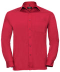 Russell Long Sleeve Polycotton Easycare Poplin Shirt