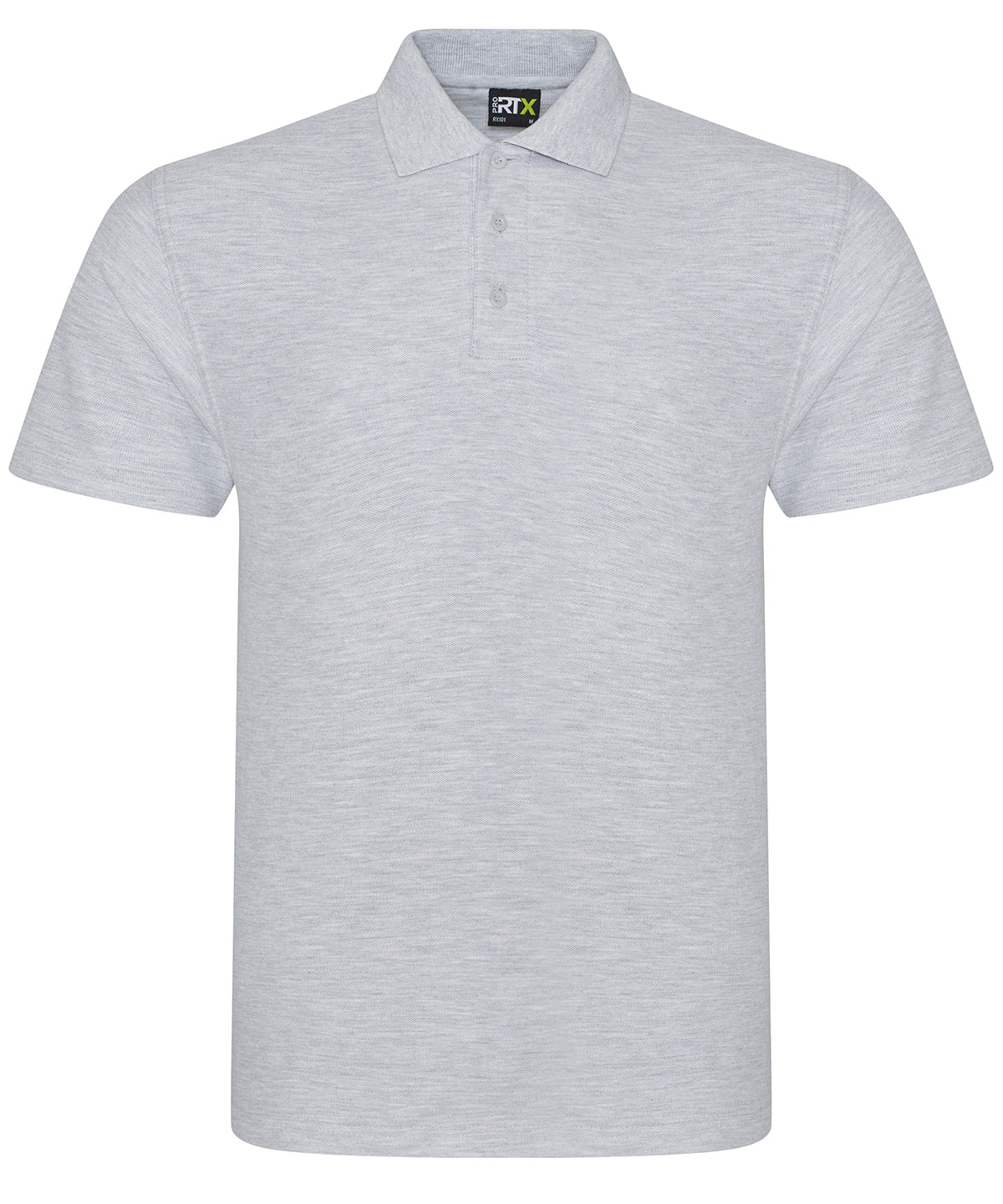 Flat image of the Pro RTX Polo Shirt in Heather Grey colour