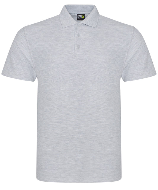Flat image of the Pro RTX Polo Shirt in Heather Grey colour