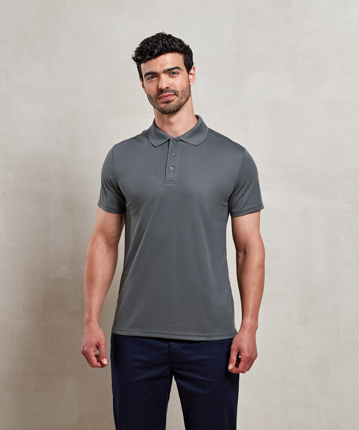 Men's spun dyed sustainable polo shirt