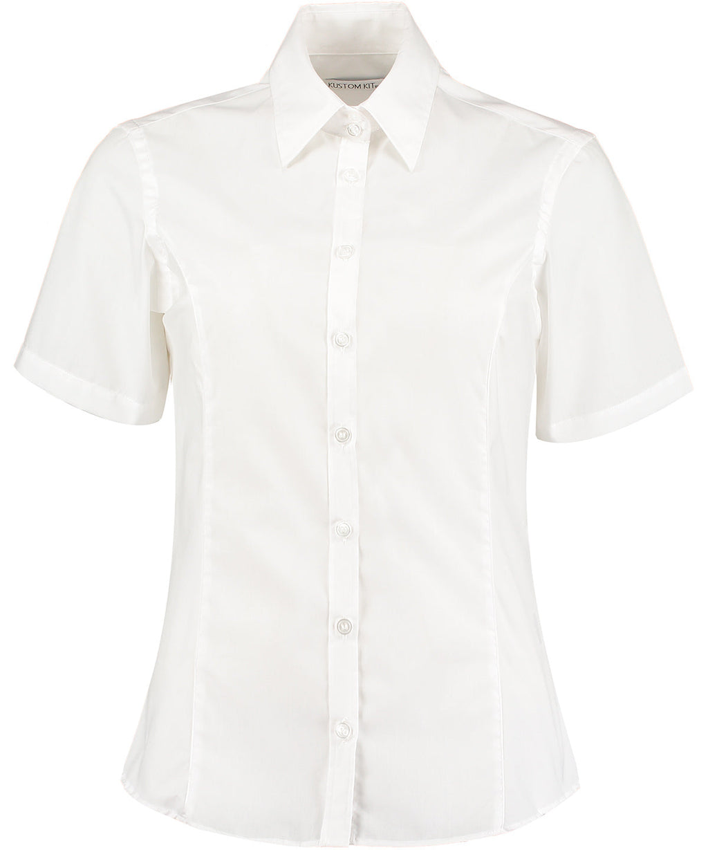 Kustom Kit Business Blouse Short Sleeved (Tailored Fit)