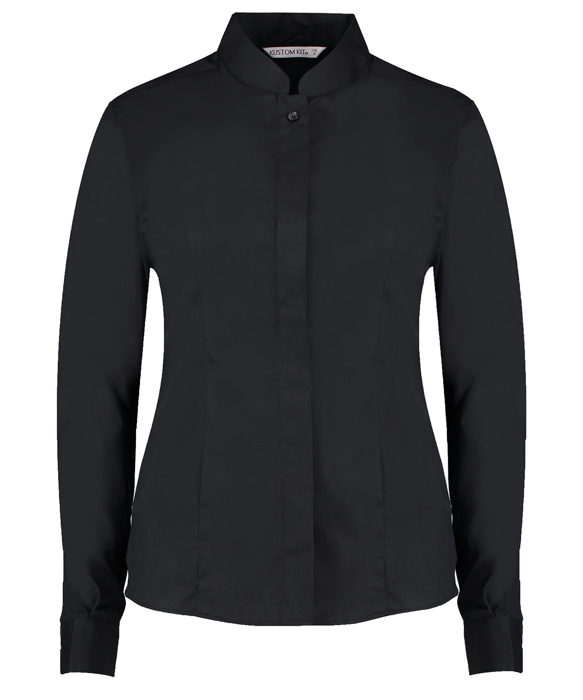 Kustom Kit Women's Mandarin Collar Shirt Long Sleeved (Tailored Fit)