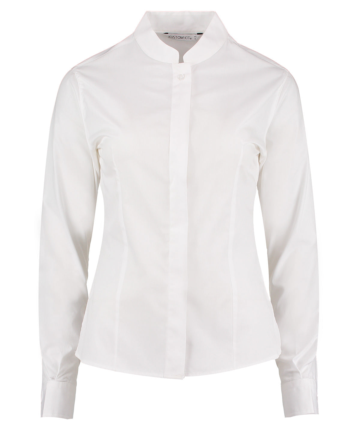 Kustom Kit Women's Mandarin Collar Shirt Long Sleeved (Tailored Fit)