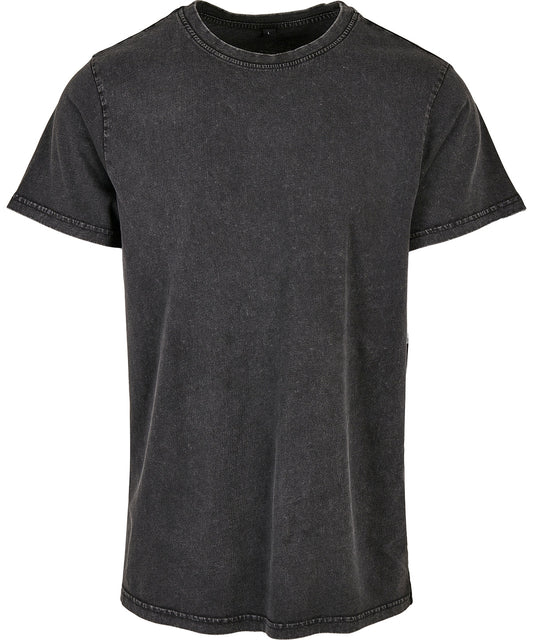 Acid washed round neck tee