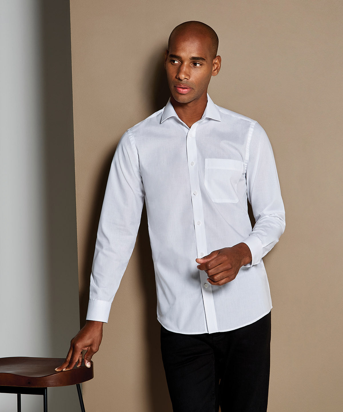Kustom Kit Poplin Shirt Long Sleeved (Tailored Fit)