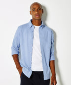 Kustom Kit Long Sleeve Superwash 60° Pique Shirt (Tailored Fit)
