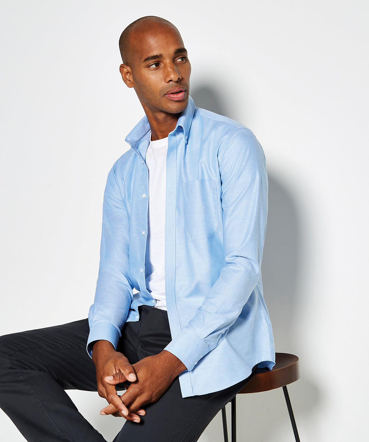 Kustom Kit Slim Fit Workwear Oxford Shirt Long Sleeved (Slim Fit)