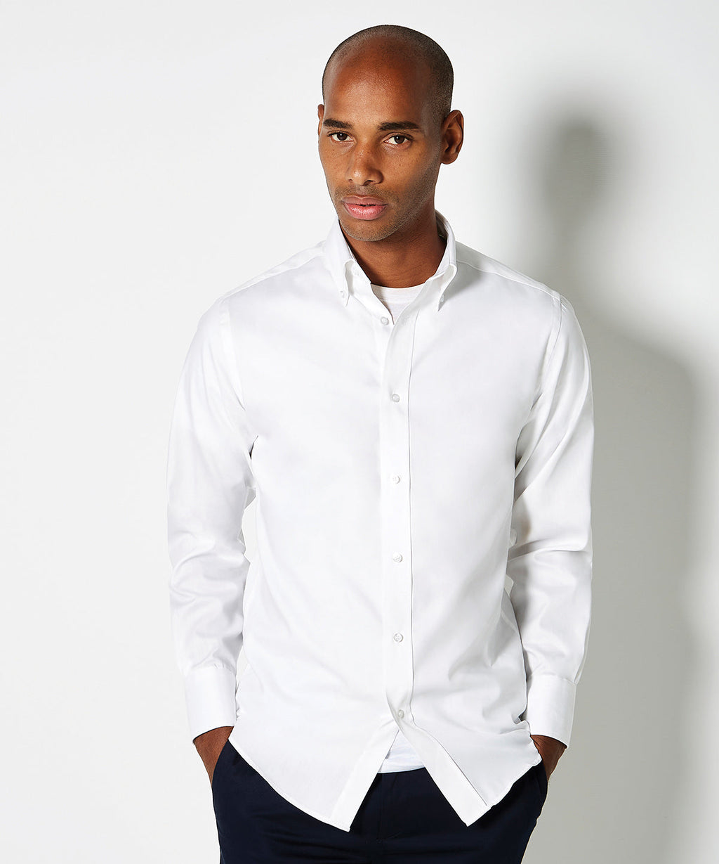 Kustom Kit Premium Oxford Shirt Long Sleeved (Tailored Fit)
