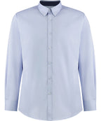 Kustom Kit Contrast Premium Oxford Shirt (Button Down Collar) Long Sleeved (Tailored Fit)