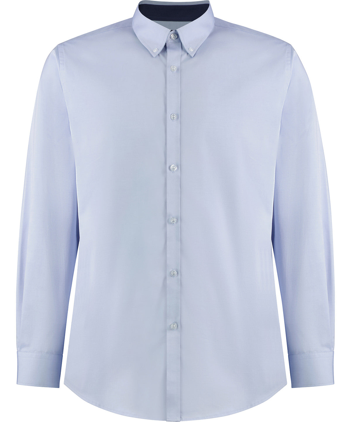 Kustom Kit Contrast Premium Oxford Shirt (Button Down Collar) Long Sleeved (Tailored Fit)