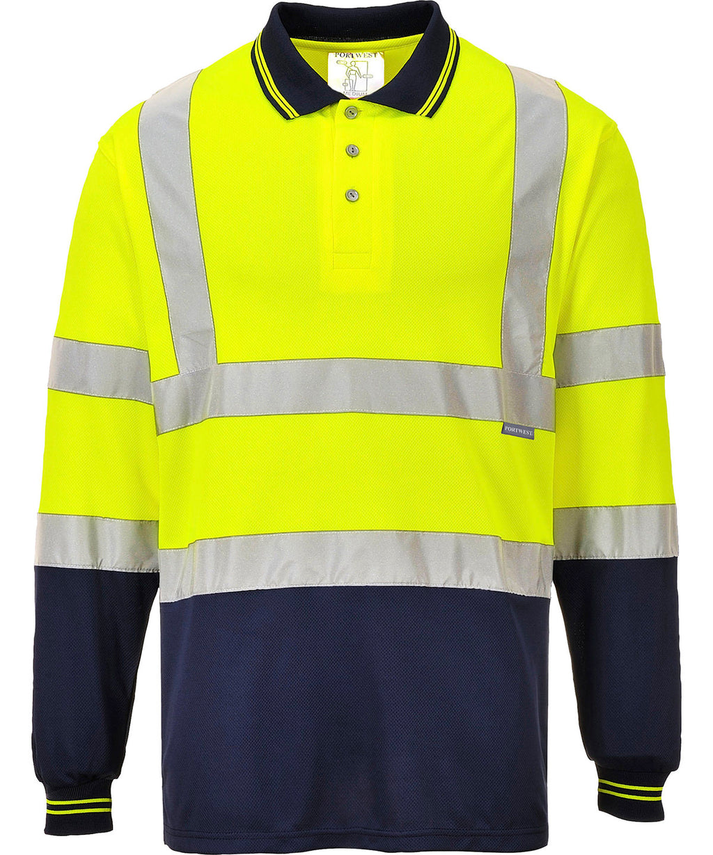 Portwest Two-tone long sleeve polo (S279)