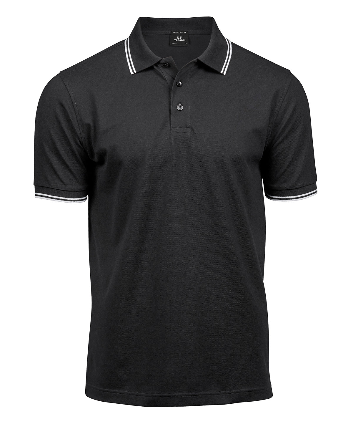 Luxury stripe stretch polo