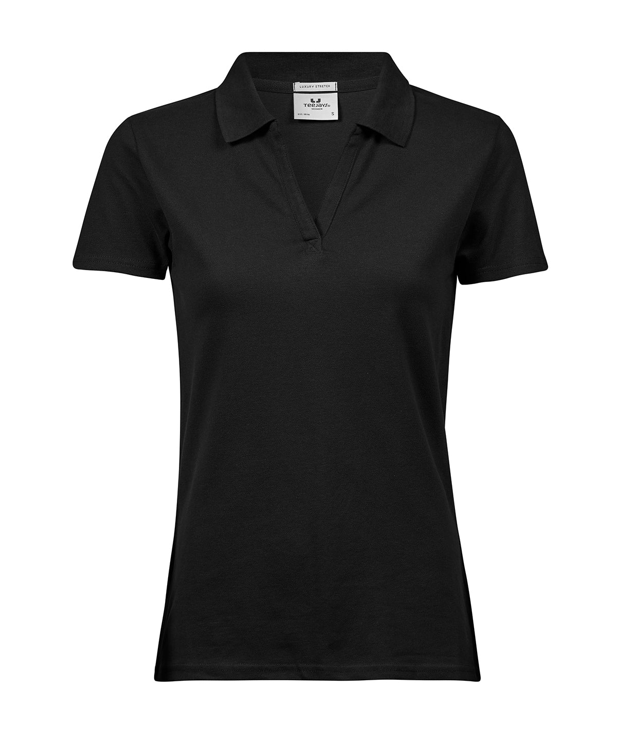 WomenÃ¢ÂÂs luxury stretch v-neck polo