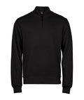 Ribbed interlock half-zip