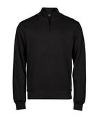 Ribbed interlock half-zip