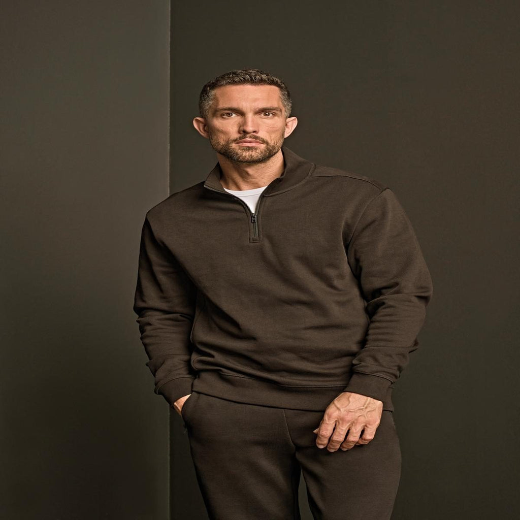 Tee Jays Ribbed Interlock Half-zip