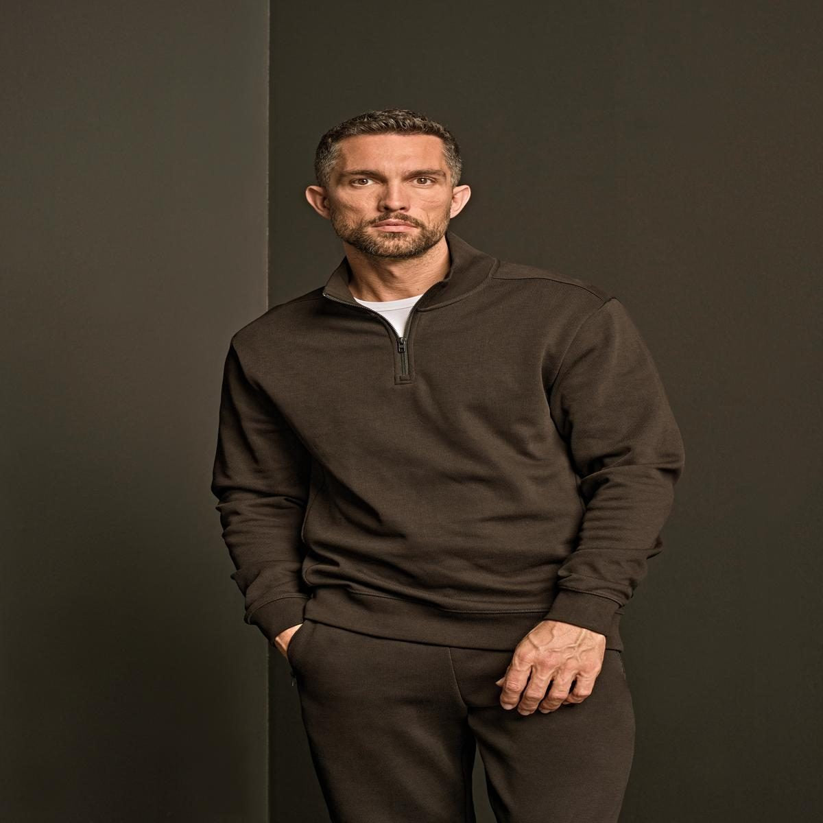 Tee Jays Ribbed Interlock Half-zip