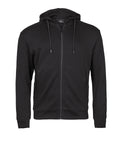 Ribbed interlock hooded full-zip