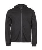 Athletic hooded full-zip sweatshirt