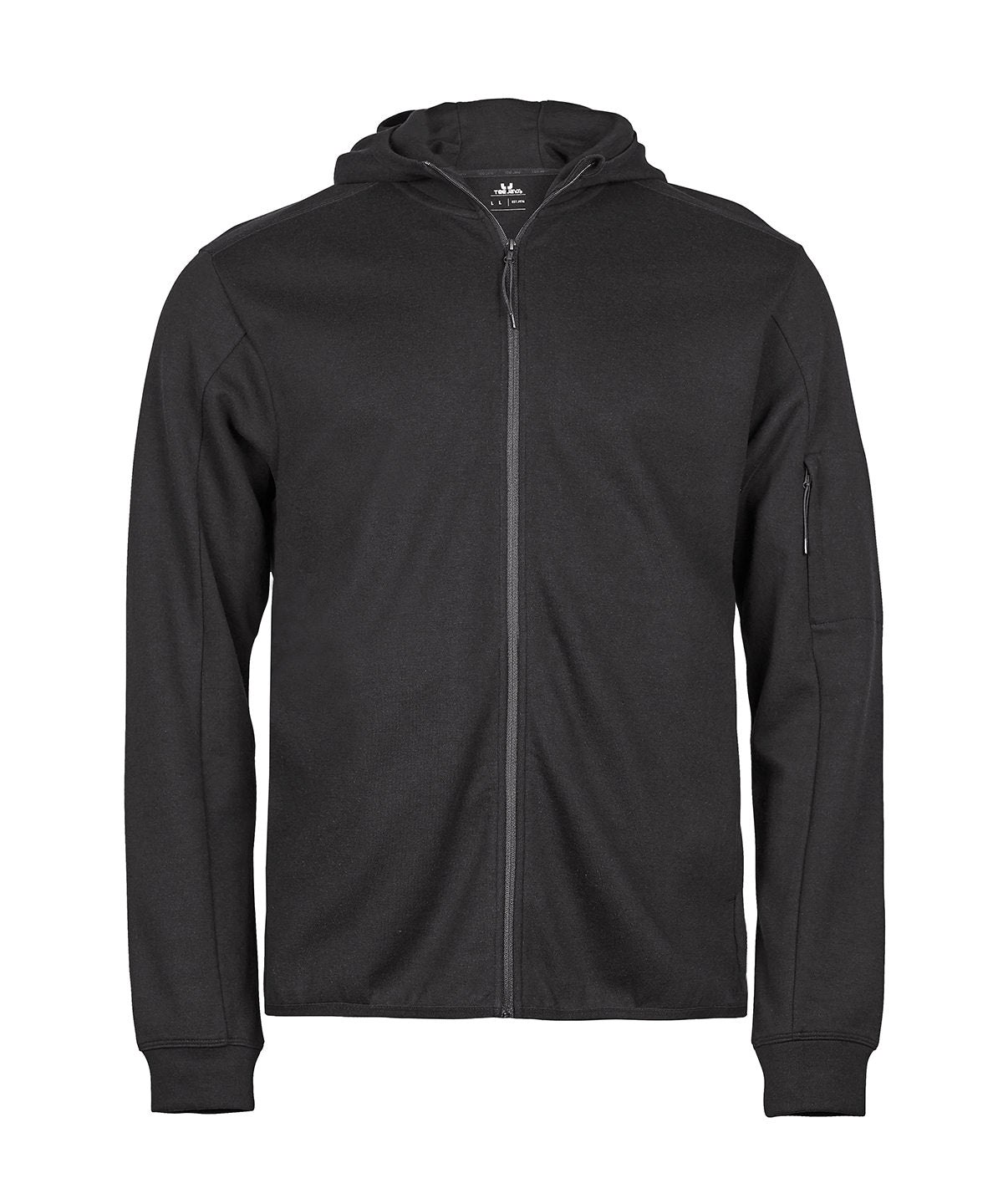Athletic hooded full-zip sweatshirt
