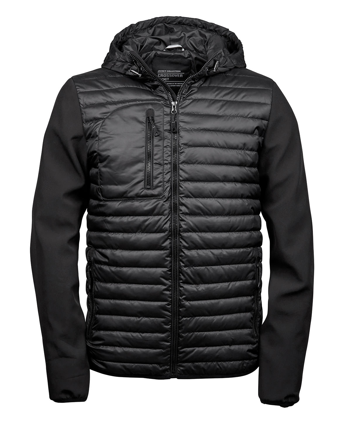 Hooded crossover jacket