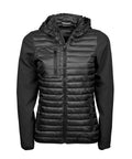 Womenâs hooded crossover jacket