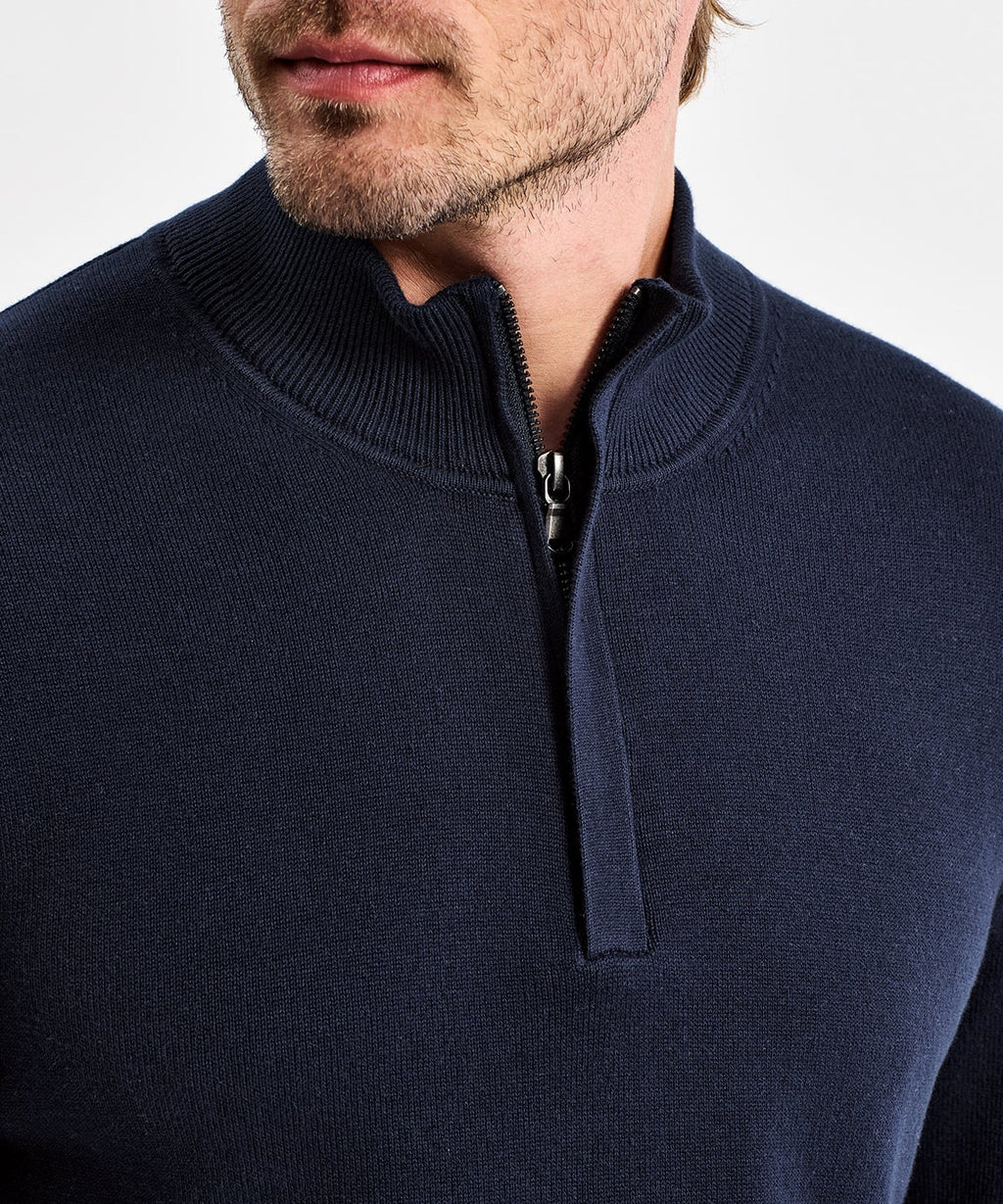 Asquith & Fox Men's Cotton Blend ¼ Zip Sweater