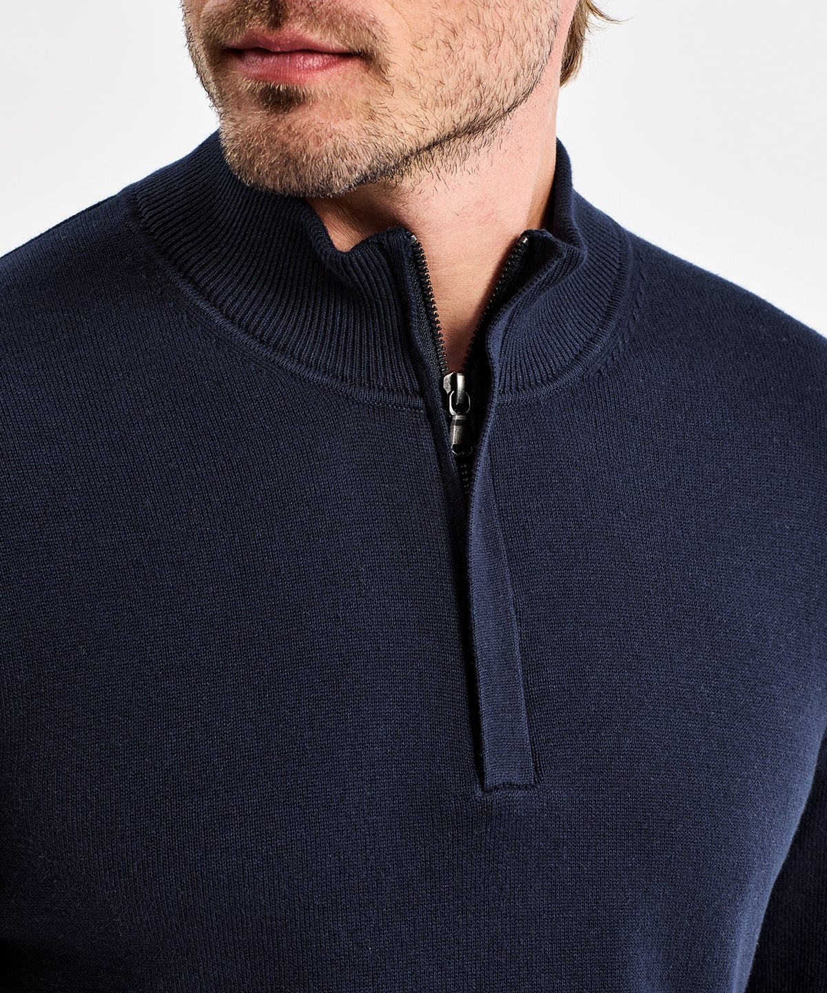 Asquith & Fox Men's Cotton Blend ¼ Zip Sweater