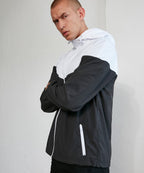 Build Your Brand Two-Tone Tech Windrunner Jacket