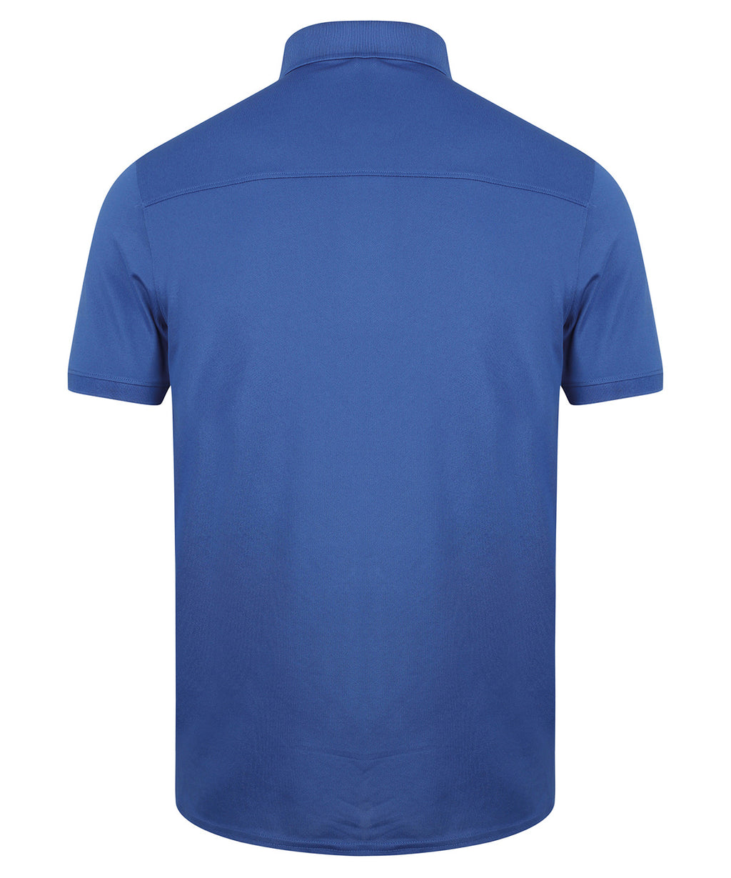 Henbury Stretch Polo Shirt With Wicking Finish (Slim Fit)