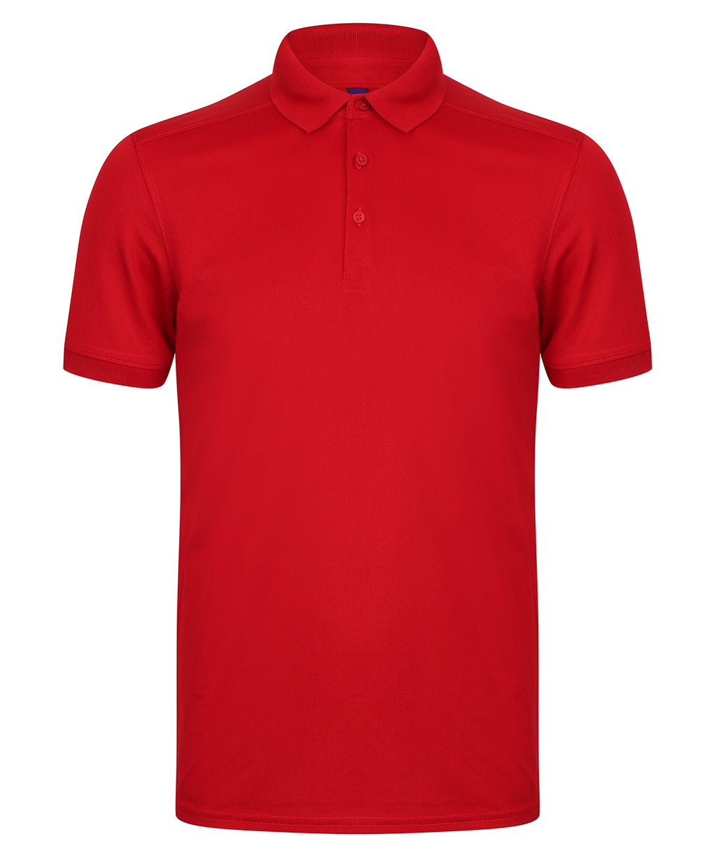 Henbury Stretch Polo Shirt With Wicking Finish (Slim Fit)