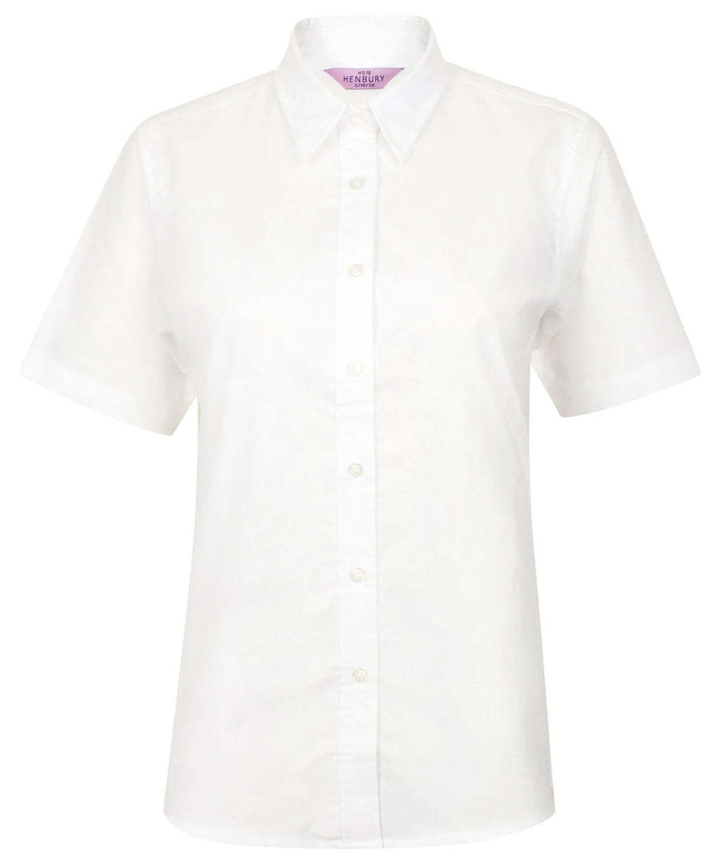Henbury Women's Short Sleeve Classic Oxford Shirt