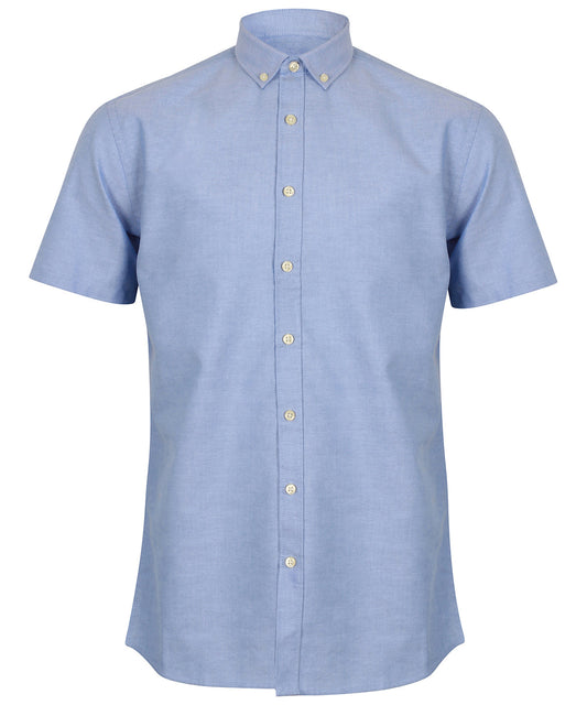 Henbury Modern Short Sleeve Oxford Shirt