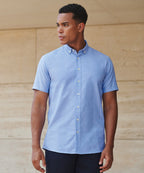 Henbury Modern Short Sleeve Oxford Shirt