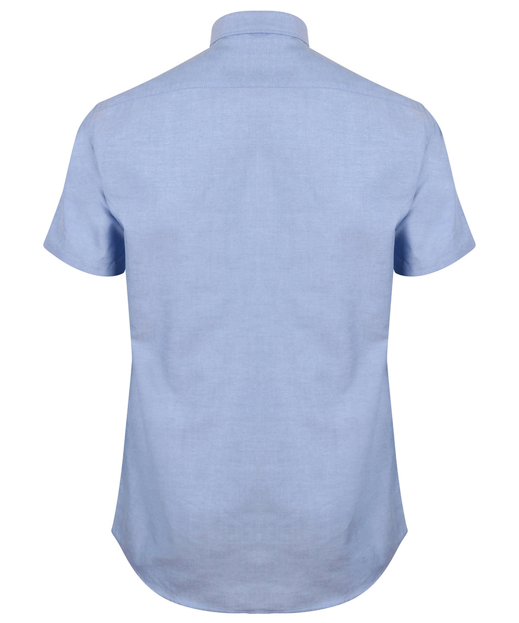 Henbury Modern Short Sleeve Oxford Shirt