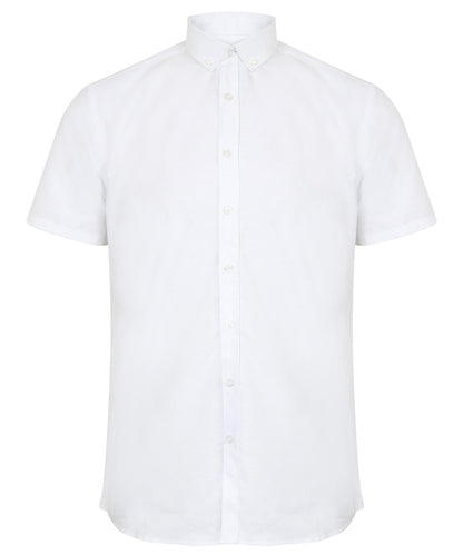 Henbury Modern Short Sleeve Oxford Shirt