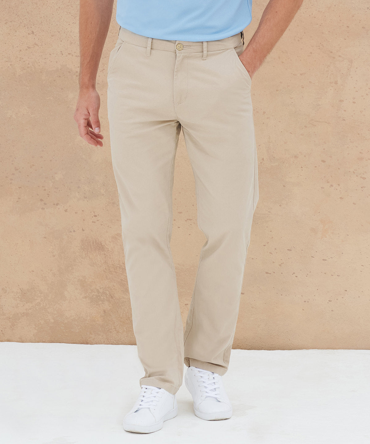Henbury Stretch Chinos With Flex Waistband
