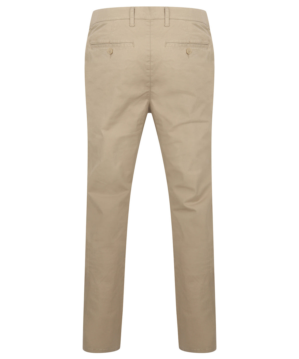 Henbury Stretch Chinos With Flex Waistband
