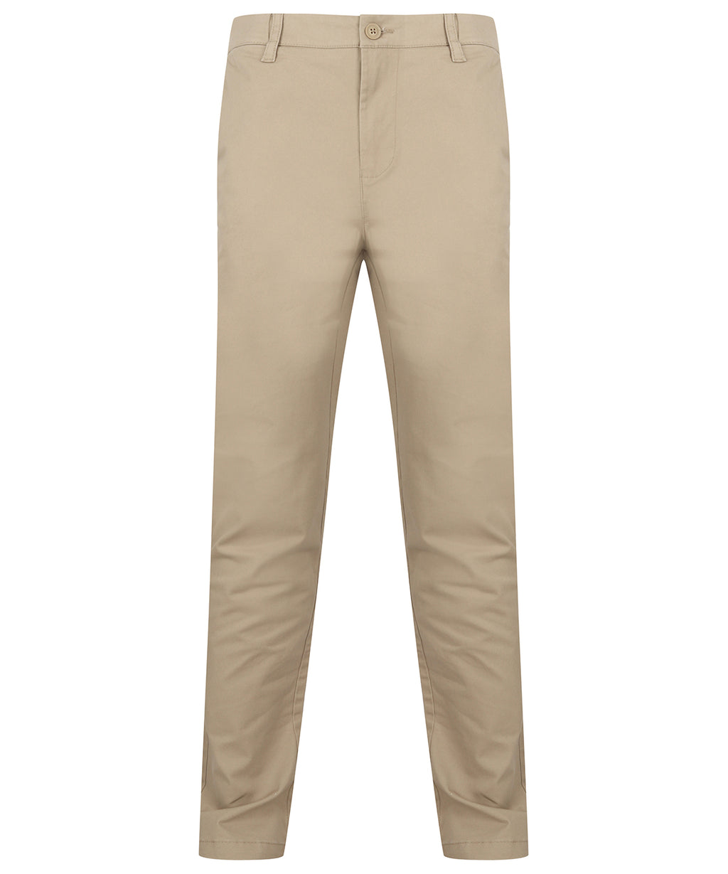Henbury Stretch Chinos With Flex Waistband