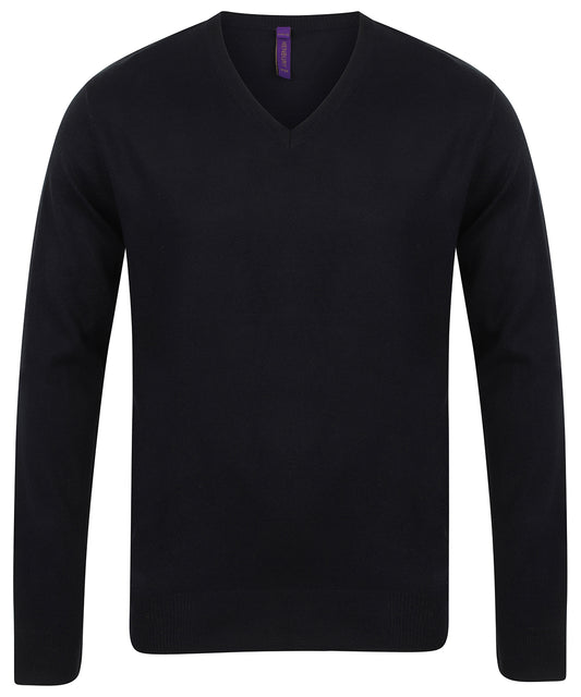 Henbury 12 Gauge V-Neck Jumper