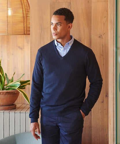 Henbury 12 Gauge V-Neck Jumper