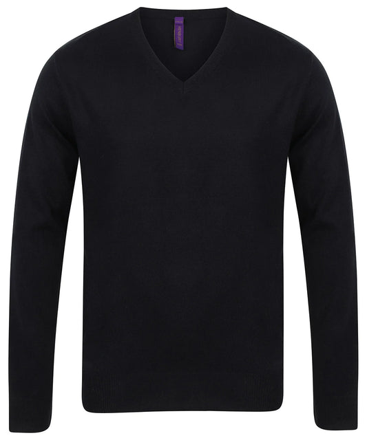 Henbury 12 Gauge V-Neck Jumper