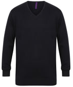 Henbury 12 Gauge V-Neck Jumper