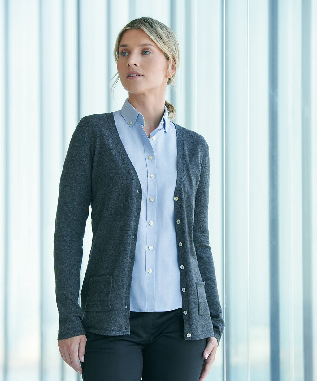 Henbury Women's V-Button Cardigan