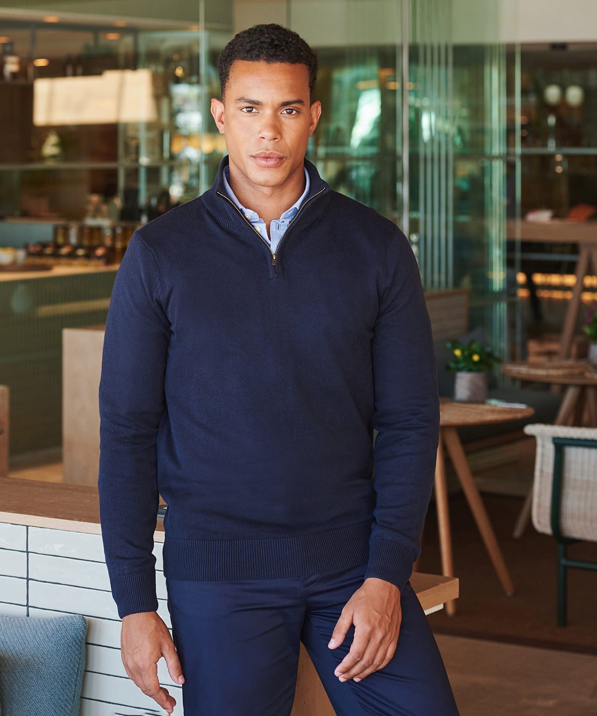 Henbury 1/4 Zip Jumper