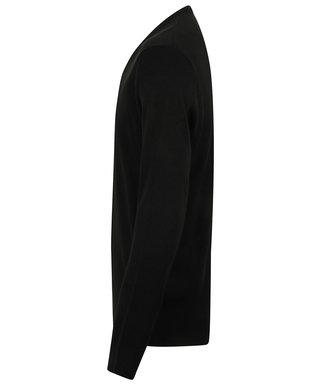 Henbury Cashmere Touch Acrylic V-Neck Jumper